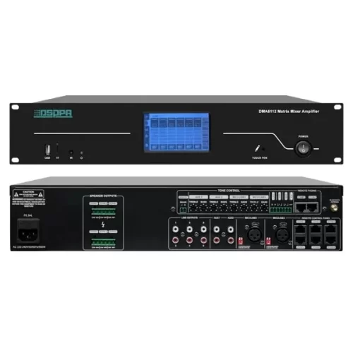 DSPPA DMA6112 Трансляционный матричный микшер-усилитель, 120 Вт., MP3, FM, Bluetooth, 6 зон