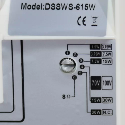 DSSWS-615W Настенный громкоговоритель, 6", 5/10/20/40 Вт.