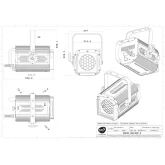DTS SCENA S 300/500 PC Театральный прожектор, 300/500 Вт., Zoom