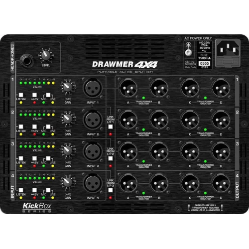 Drawmer KickBox 4X4 4-канальный предусилитель, сплиттер, 4х16