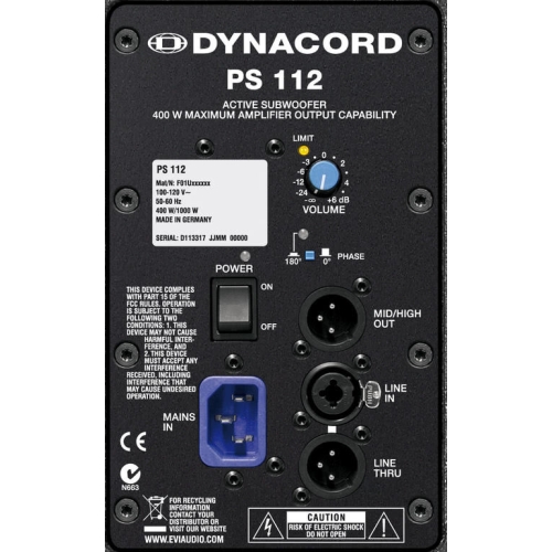 Dynacord PowerSub 112 Активный сабвуфер, 200 Вт.