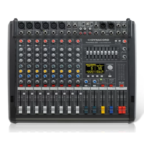 Dynacord Powermate 600-3 Активный микшерный пульт, 12 каналов, FX, EQ, 2x1250 Вт., 4 Ом.
