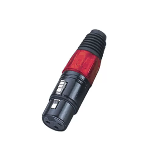 ECO RX004F Red Разъем XLR, кабельный, мама, 3-х контактный