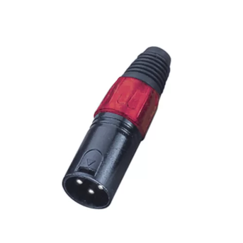 ECO RX004M Red Разъем XLR, кабельный, папа, 3-х контактный