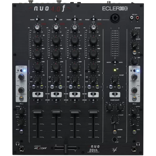 Ecler NUO 4.0F Black 4-канальный DJ-микшер