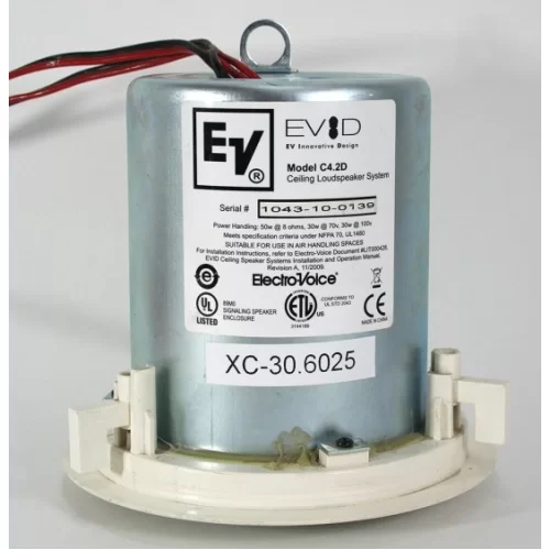 Electro-Voice EVID C4.2 Потолочный громкоговоритель, 75 Вт. - 8 Ом., 3,75/7,5/15/30 Вт. - 100В., 4", Пара