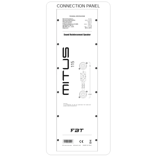 FBT Mitus 115 Пассивная АС, 800 Вт., 15"