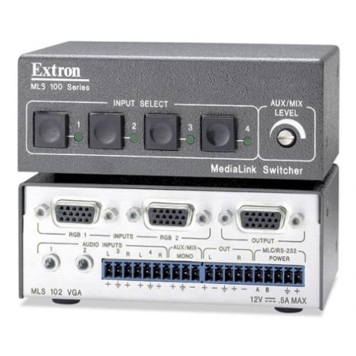 Extron MLS 102 VGA Коммутатор на два входа VGA и четыре входа стерео аудио