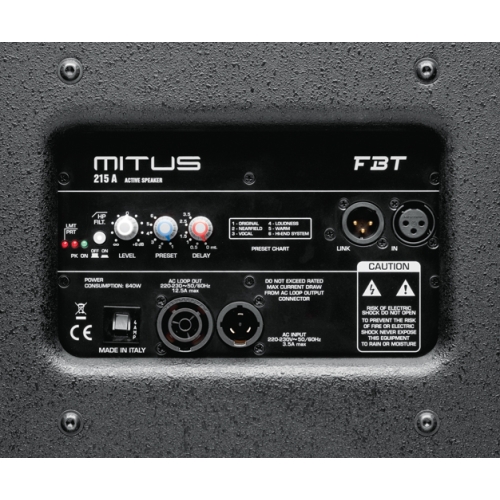 FBT Mitus 215A Активная АС, 1250 Вт., 2x15 дюймов