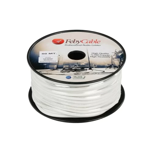 Feby Сable FC222WH-50 Кабель микрофонный, 2х0,22