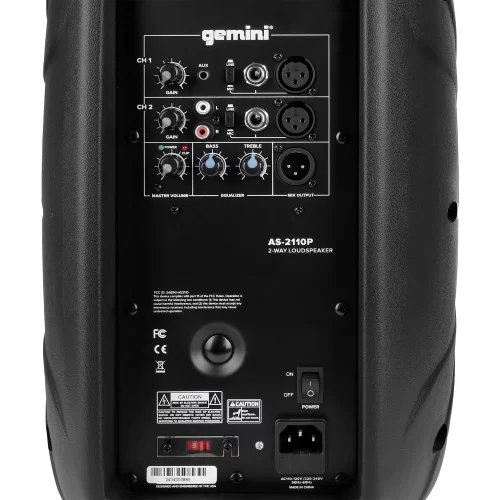 Gemini AS-2110P Активная АС, 400 Вт., 10"