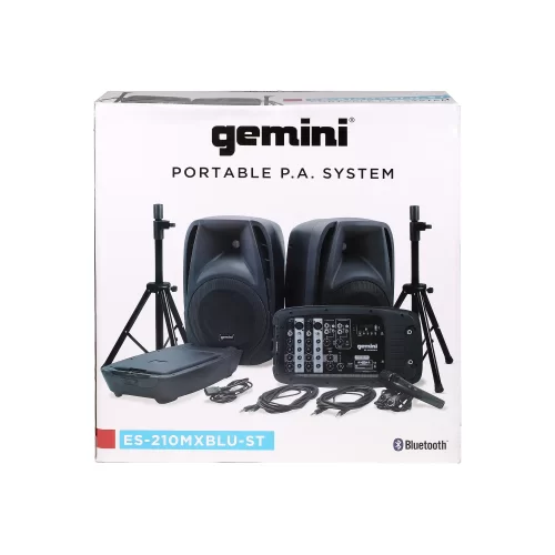 Gemini ES-210MXBLU-ST Звукоусилительный комплект, 600 Вт., MP3, Bluetooth