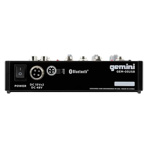 Gemini GEM-05USB 5-канальный микшер, MP3, Bluetooth