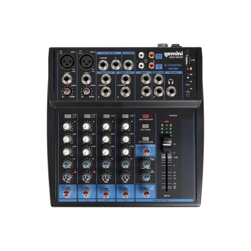 Gemini GEM-08USB 8-канальный микшер, MP3, Bluetooth