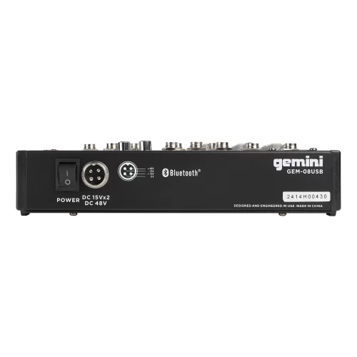 Gemini GEM-08USB 8-канальный микшер, MP3, Bluetooth
