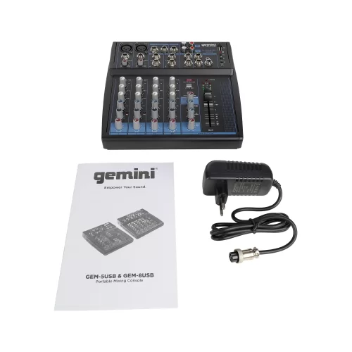 Gemini GEM-08USB 8-канальный микшер, MP3, Bluetooth
