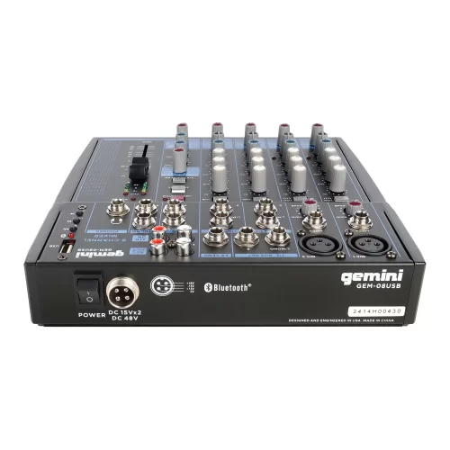 Gemini GEM-08USB 8-канальный микшер, MP3, Bluetooth