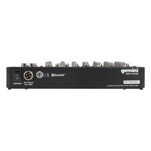 Gemini GEM-12USB 8-канальный микшер, FX, MP3, Bluetooth