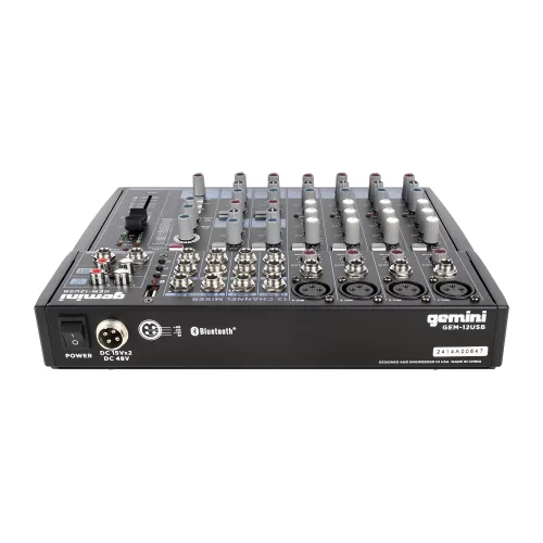 Gemini GEM-12USB 8-канальный микшер, FX, MP3, Bluetooth