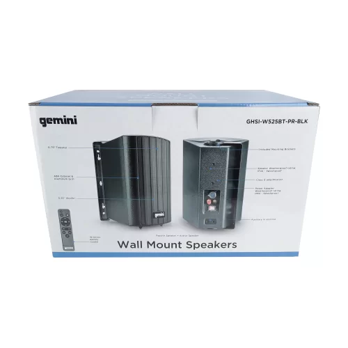 Gemini GHSI-W525BT-PR-BLK Настенные АС, 150 Вт., 5", пара