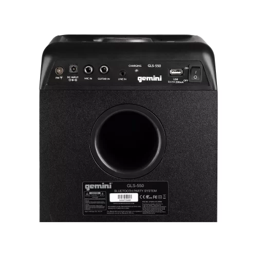 Gemini GLS-550 Портативная АС, 80 Вт., 2х6", MP3, Bluetooth