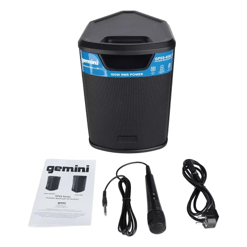 Gemini GPSS-650 MKII Портативная АС, 200 Вт., 6,5", Bluetooth