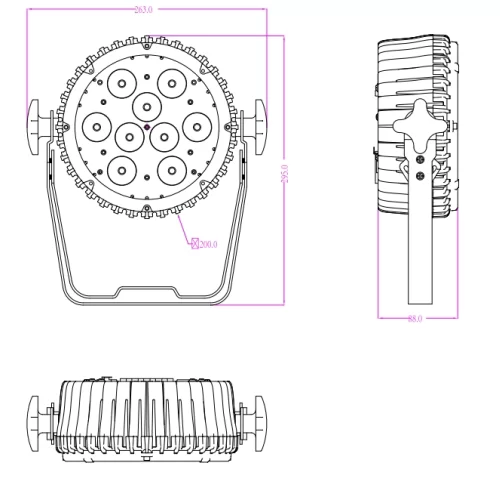 Involight LEDSPOT95 Прожектор PAR LED 9х10 Вт. RGBWA