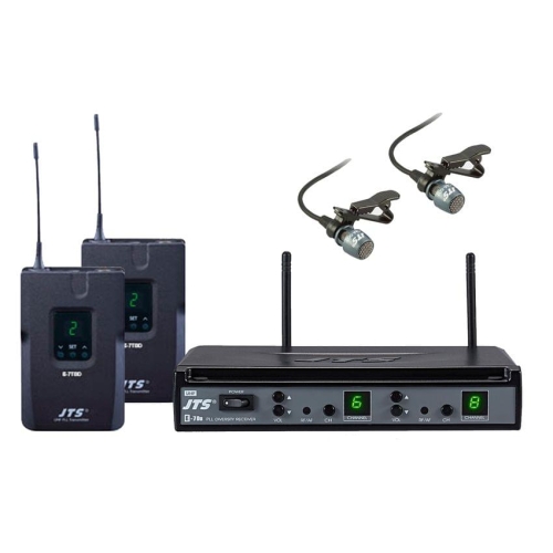 JTS E-7Du/E-7TBD+CM-501 Радиосистема с 2 передатчиками и петличными микрофонами