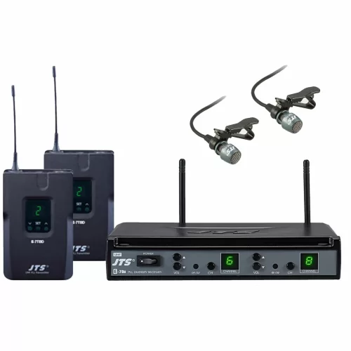 JTS E-7Du/E-7TBD+CM-501 Радиосистема с 2 передатчиками и петличными микрофонами