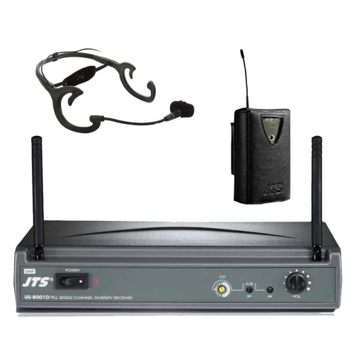 JTS US-8001D/PT-850B/CX-504 Радиосистема с поясным передатчиком и головным микрофоном