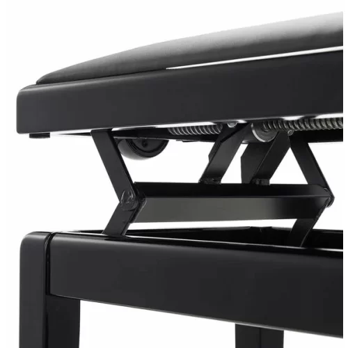 K&M 13990-200-21 Банкетка для пианиста, бук, черная глянцевая, черный кожзам