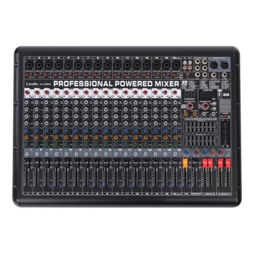 LAudio AG-16PBX4 Активный микшерный пульт, 16 каналов, 4х650 Вт., FX, MP3, Bluetooth
