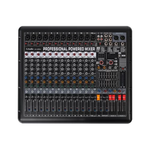LAudio AG-12PX4 Активный микшерный пульт, 12 каналов, 4х450 Вт., FX, MP3, Bluetooth