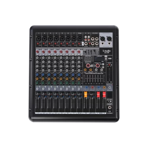 LAudio AG-8P Активный микшерный пульт, 8 каналов, 2х300 Вт., FX, MP3, Bluetooth