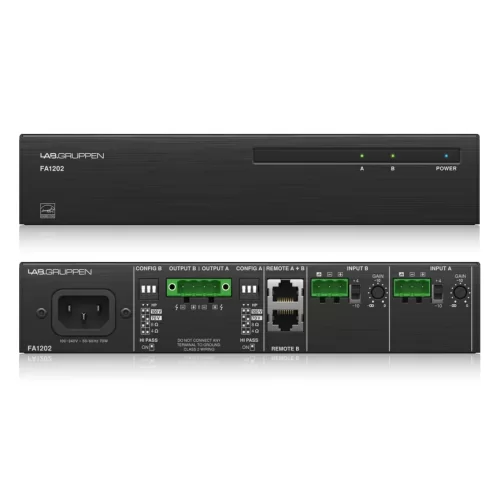 Lab.Gruppen FA1202 Инсталляционный усилитель, 2х120 Вт., 4/8Ом,70/100 B