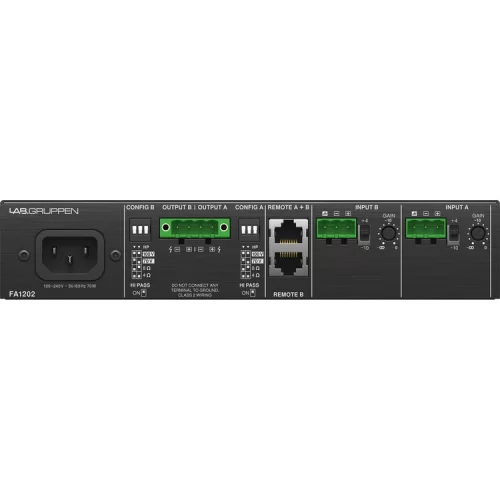Lab.Gruppen FA1202 Инсталляционный усилитель, 2х120 Вт., 4/8Ом,70/100 B