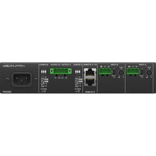 Lab.Gruppen FA2402 Инсталляционный усилитель, 2х240 Вт., 4/8Ом,70/100 B