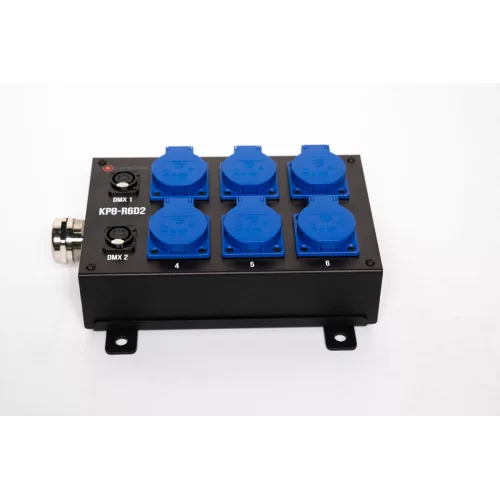 Light Union KP8-R6D2 Коробка розеточная на 6 розеток и 2 DMX