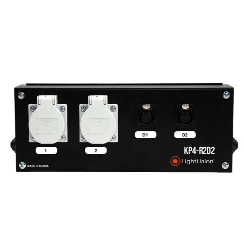 Light Union КР4-R2D2 Коробка розеточная на 2 розетки и 2 DMX