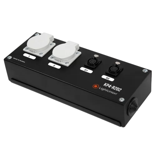 Light Union КР4-R2D2 Коробка розеточная на 2 розетки и 2 DMX