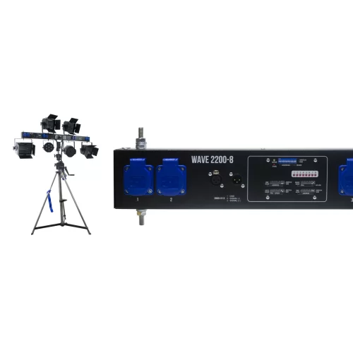 Light Union Wave 2200-8 SND Цифровой диммер, 8 каналов по 2,2 кВт, звуковая активация