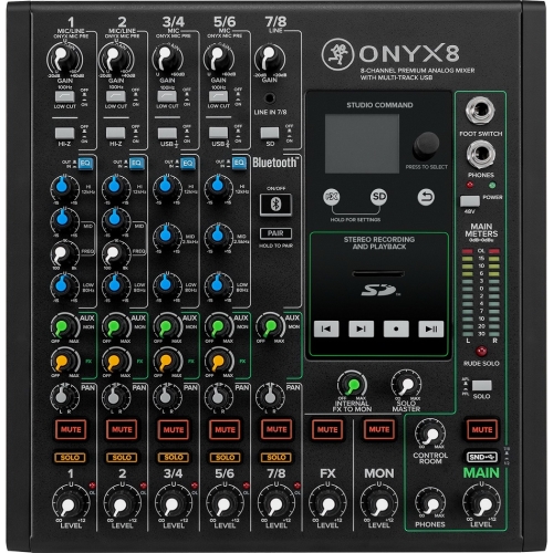 Mackie ONYX8 8-канальный микшерный пульт, FX, Bluetooth, REC