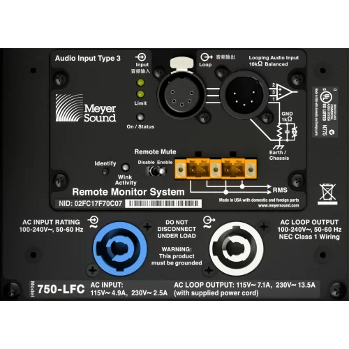Meyer Sound 750-LFC Активный сабвуфер, 3100 Вт., 15"