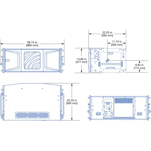 Meyer Sound PANTHER-L Активный элемент ЛМ, 1100 Вт., 2х12"+2х3", IP55