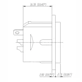 Neutrik NC3MD-L-B-1  Панельный разъем XLR "папа"
