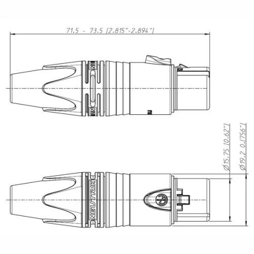 Neutrik NC6FXX-BAG Кабельный разъем XLR female черненый корпус, 6 контактов.