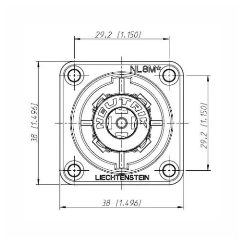 Neutrik NLT8MP-BAG  Панельный разъем Speakon