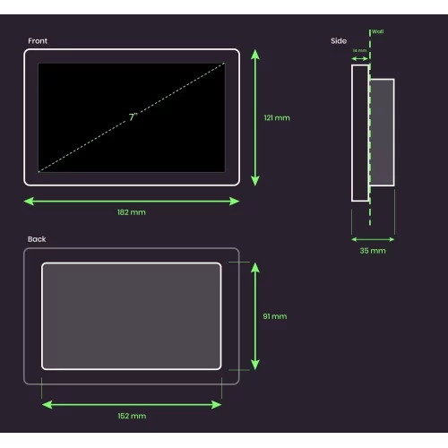 Nicolaudie Architectural NATOUCH-1 Настенный сенсорный контроллер для управления DINA или STICK