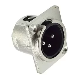 Nordfolk NCX5006 Панельный разъем XLR male 3 pin, хром