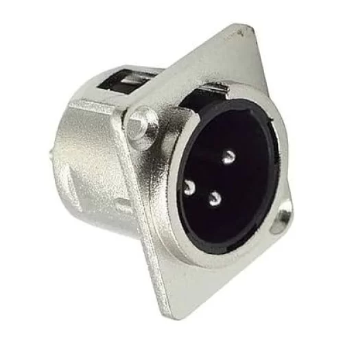 Nordfolk NCX5006 Панельный разъем XLR male 3 pin, хром